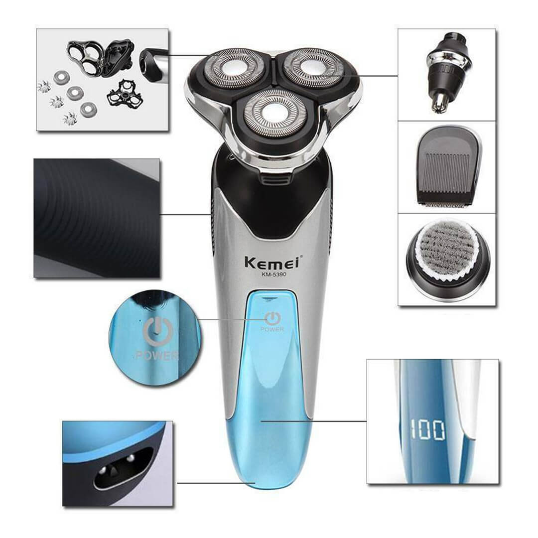 ماشین ریش تراش سه تیغ کیمی مدل KM-5390